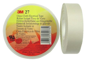 3M 27 Glasgewebe-Isolierband 7-mil-gewebtes Isolierglasgewebeband mit druckempfindlichem duroplastischem Gummiklebstoff