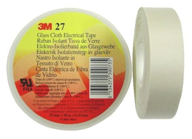 3M 27 Glasgewebe-Isolierband 7-mil-gewebtes Isolierglasgewebeband mit druckempfindlichem duroplastischem Gummiklebstoff